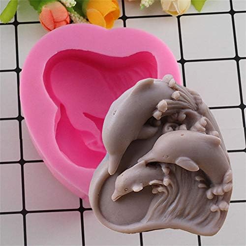 Premium Silicone Dolphin Molds for Soap Making - 3D Dolphin Family Craft Molds DIY Handmade Soap Supplies, Marine Theme Silicone Molds for Candle, Resin, Chocolate & Bath Bombs - Perfect for DIY Gifts & Home Decor