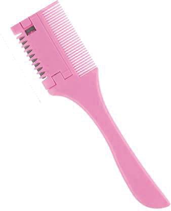 Alexvyan Pink Hair Thinner Comb - Professional Hair Thinning Razor Comb for Fine & Thick Hair - Hair Cutting & Trimming Tool for Stylists & Home Use - Perfect for Salon, DIY Haircuts & Hairstyling