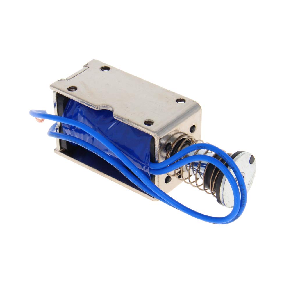 24V DC 45N Push Pull Solenoid Electromagnet - 10mm Stroke, 0.4A, 9.6W Open Frame Linear Actuator (JF-Z05) - Ideal for Vending Machines, Lock Systems & Industrial Automation