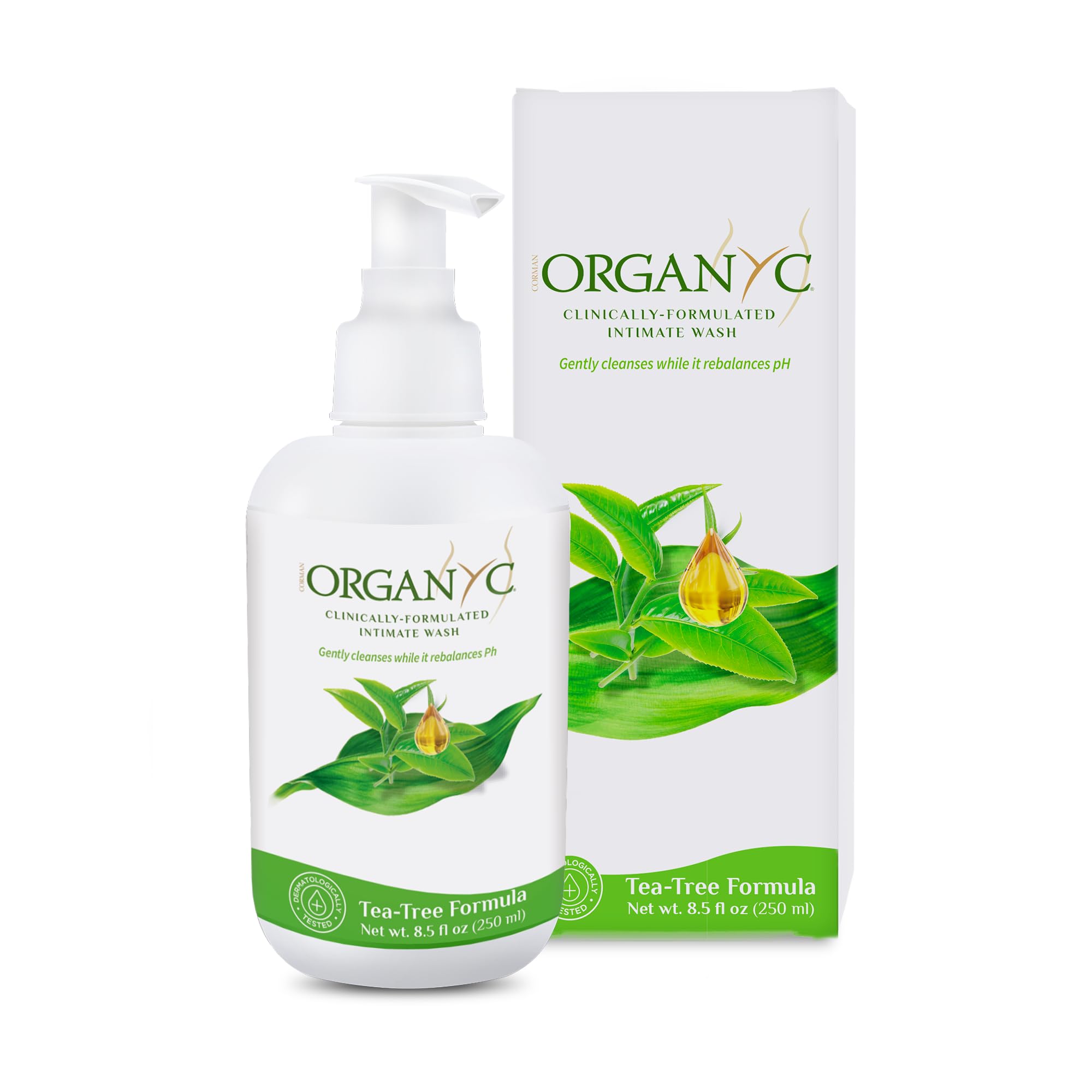 Organic Feminine Hygiene & Intimate Wash with Tea Tree Oil - 250ml | pH Balanced Gentle Cleanser for Women | Daily Use & Post-Workout Care
