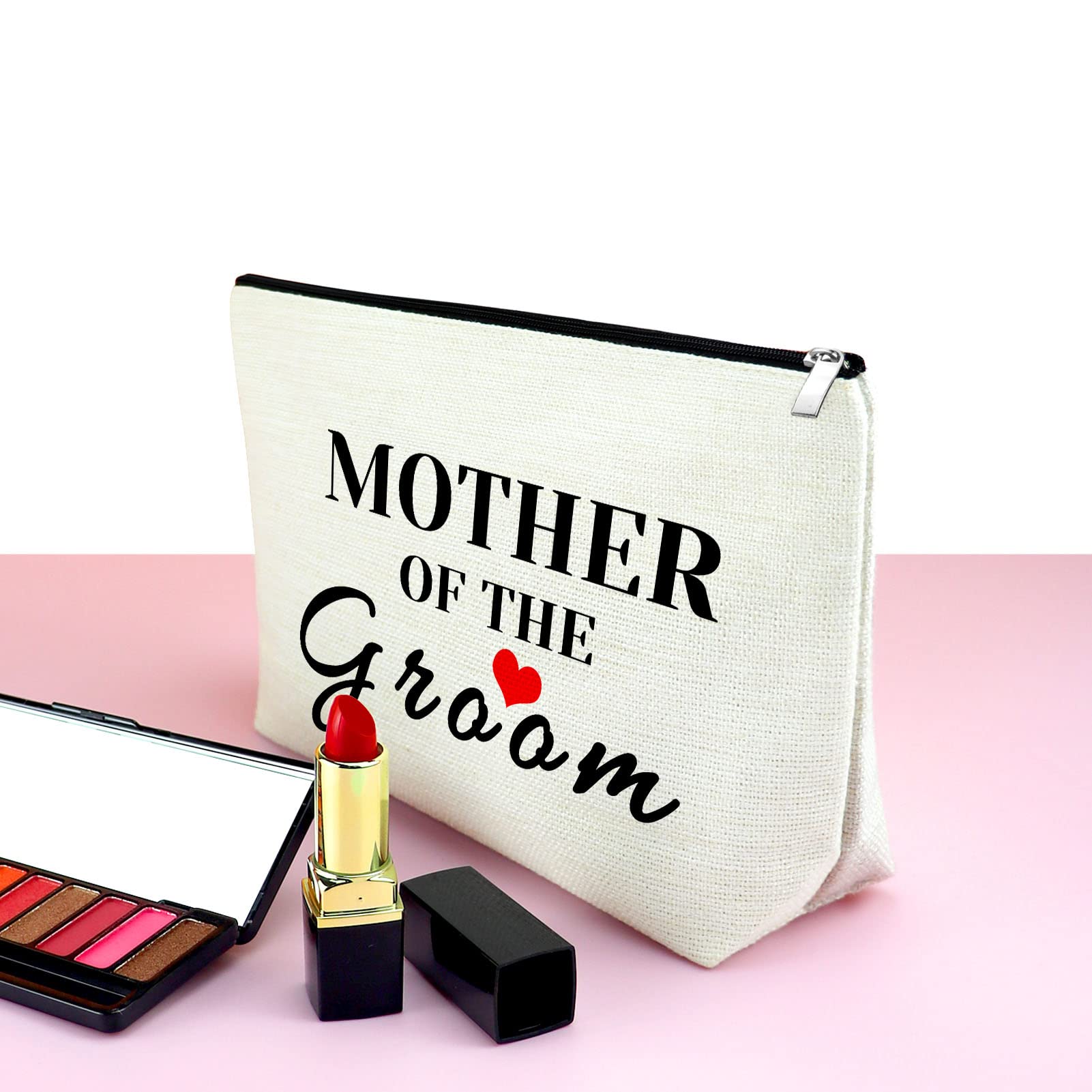 Elegant Cosmetic Bag for Mother of the Groom - Wedding Gift from Son/Daughter, Birthday & Mother's Day Present for Mom/Mother-in-Law - Travel Makeup Pouch for Bridal Shower, Christmas & Special Occasions