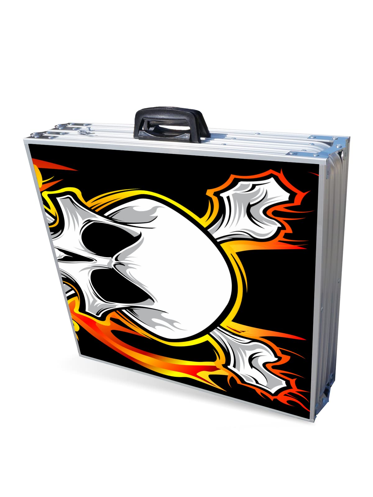 8FT LED Light Up Folding Beer Pong Table - Party Pong Game with Flames Design for Outdoor Parties, Tailgates & Backyard Events