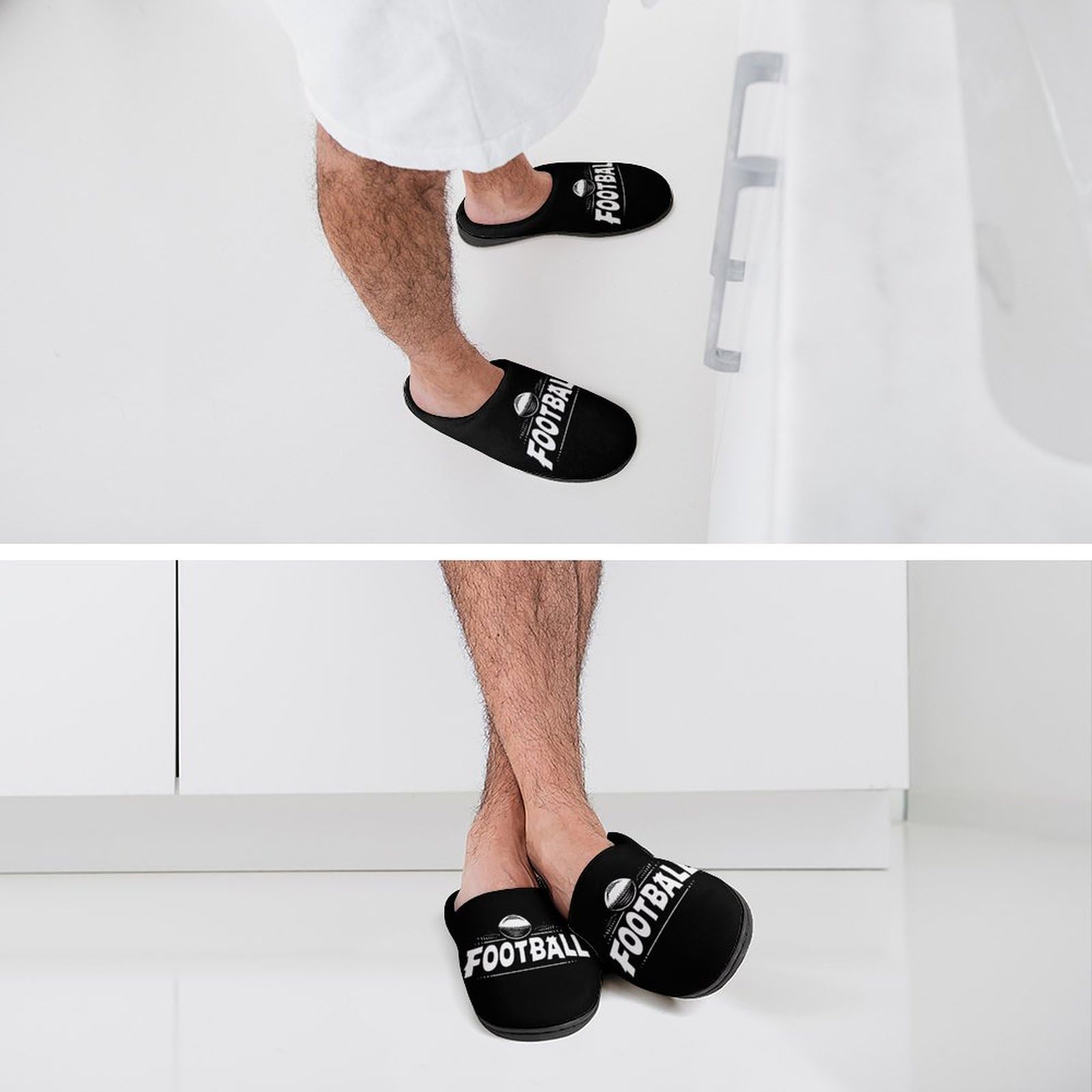 **Best Football Player Gifts for Men - Memory Foam Cotton Slippers with Anti-Skid Sole - Cozy House Shoes for Athletes & Fans**    *(Perfect for lounging at home, post-game relaxation, or gifting to football lovers!)*