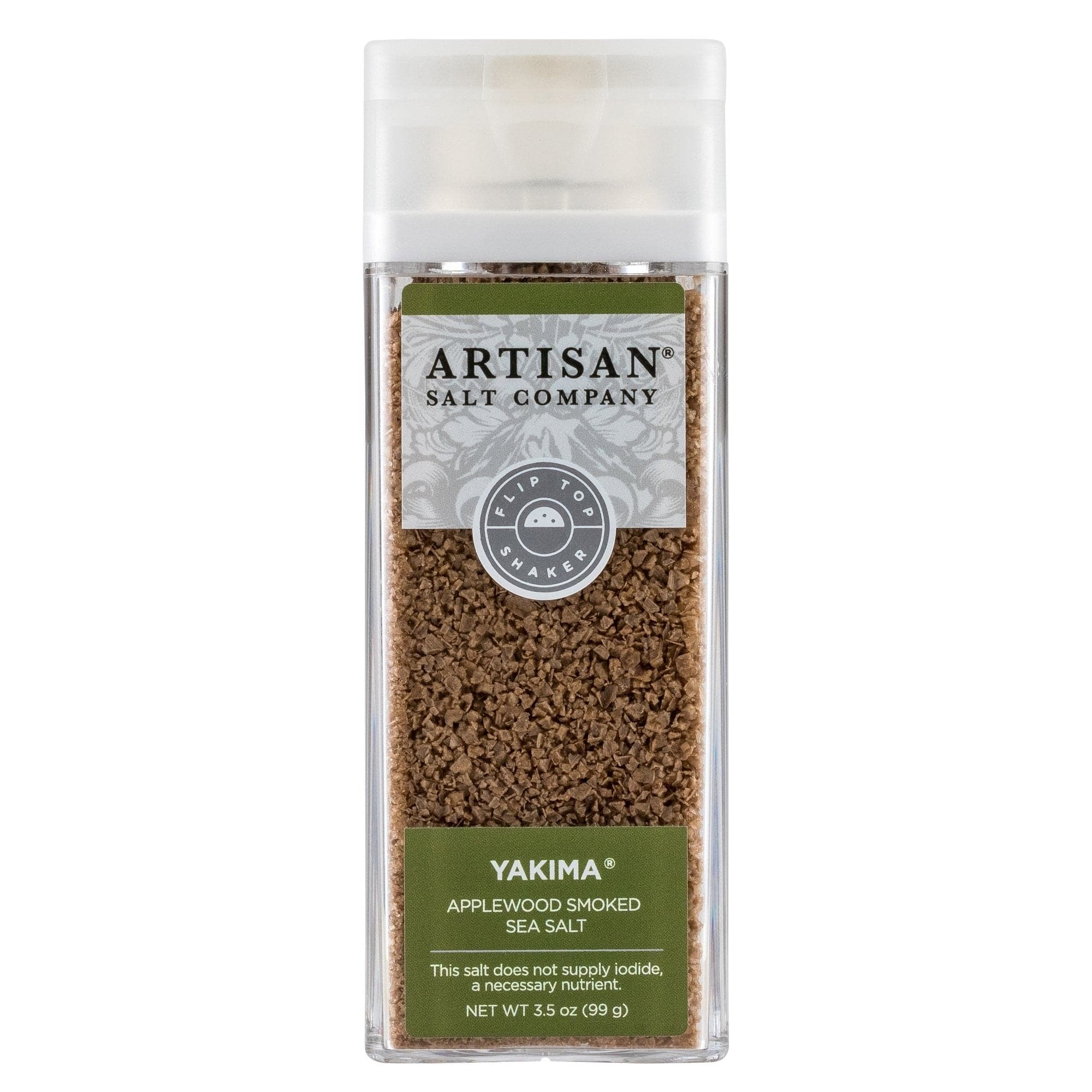 Premium Yakima Applewood Smoked Sea Salt by SaltWorks - Gourmet Flaky Finishing Salt for Grilling, BBQ & Meat Rubs - All-Natural Artisan Sea Salt for Steaks, Seafood & Home Cooking