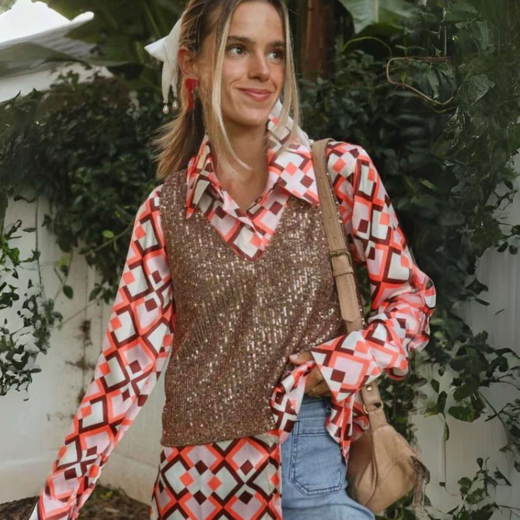 Vintage Pink Satin Button Down Shirt for Women - Retro 70s Style Blouse with Collar - Perfect for Date Night, Office Wear & Special Occasions