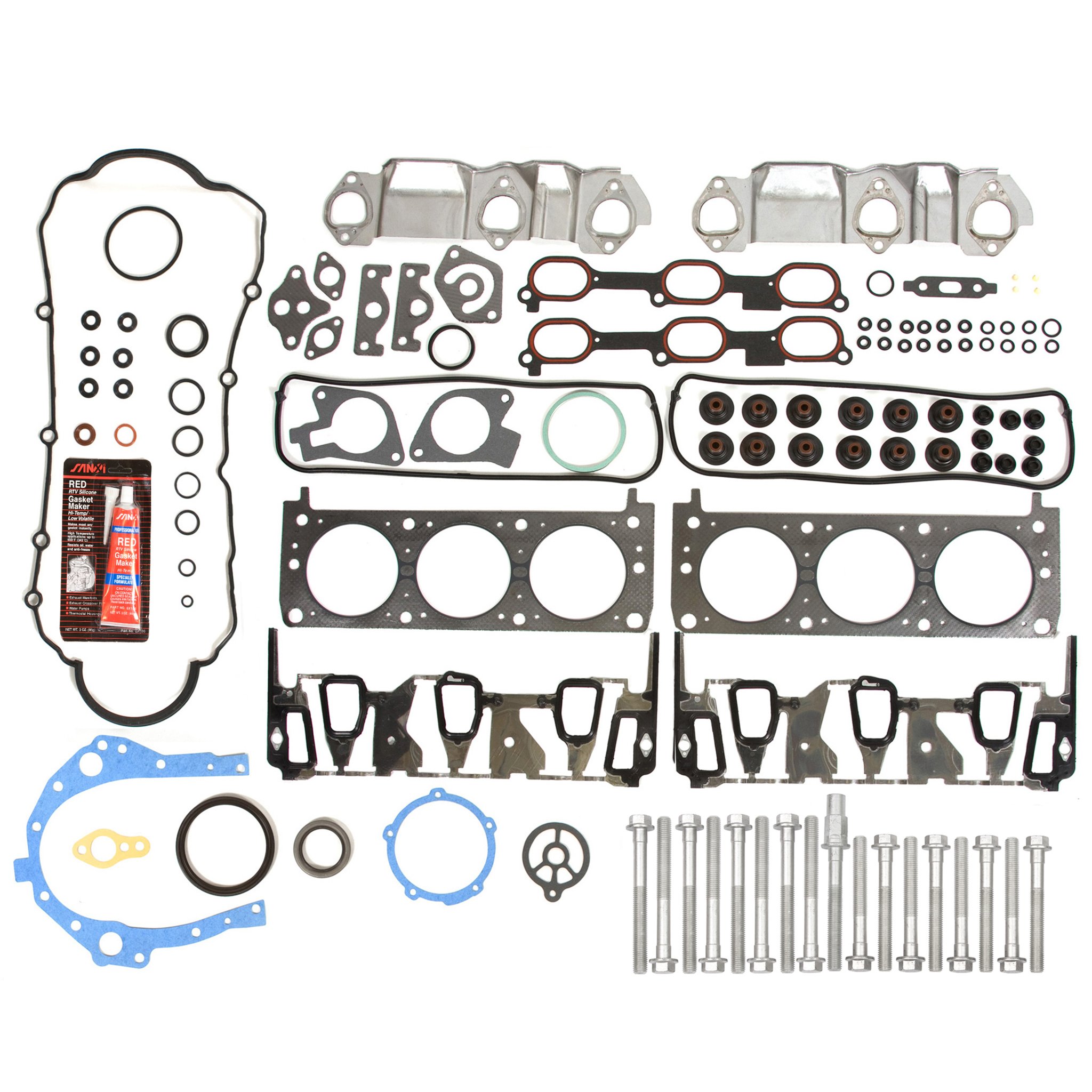 MA-4216923621 Full Gasket Set with Head Bolts - Compatible with 1996-2005 Chevrolet, Pontiac & Oldsmobile 3.1L 3.4L V6 Engines - Perfect for Engine Rebuild & Head Gasket Replacement