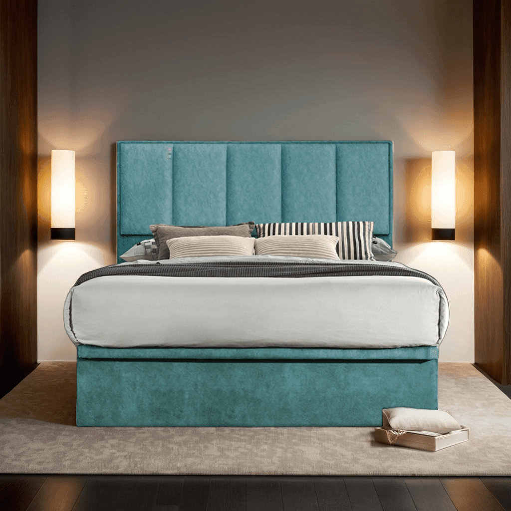 Lovelle Fabric Storage Bed with Underbed Drawers - Queen Size, Gray - Space Saving Bed Frame with Hidden Storage for Small Bedrooms & Apartments - Perfect for Guest Rooms, Dorms & Studio Living
