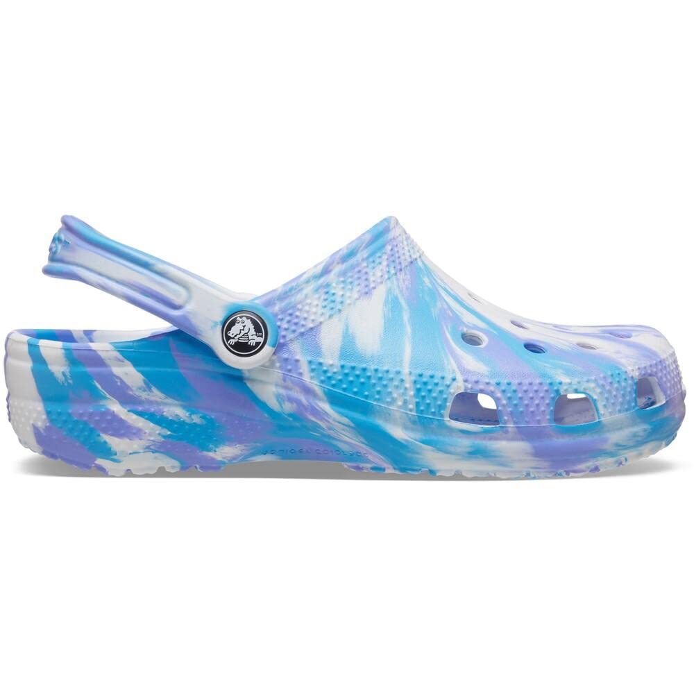 Crocs Unisex Classic Marbled Tie-Dye Clogs - Comfortable Slip-On Shoes for Men & Women - Perfect for Beach, Pool, Garden & Casual Wear