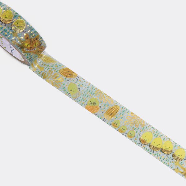 Shinzi Katoh Acorn & Mountain Cat Washi Tape - Japanese Decorative Paper Tape for Scrapbooking, Journaling, Gift Wrapping & DIY Crafts