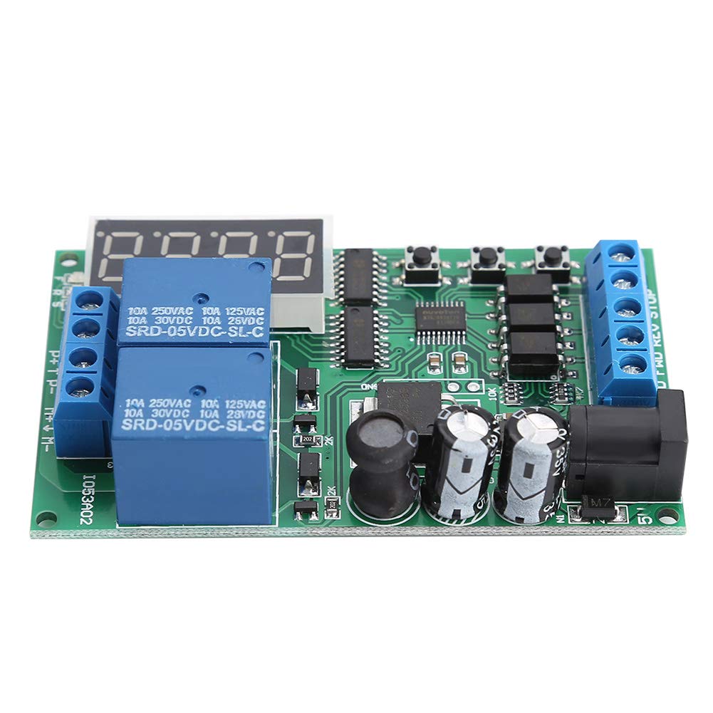 5V-24V DC Motor Controller Board with Forward/Reverse, Timing Delay & LED Indicator - Perfect for Robotics, DIY Projects, and Industrial Automation