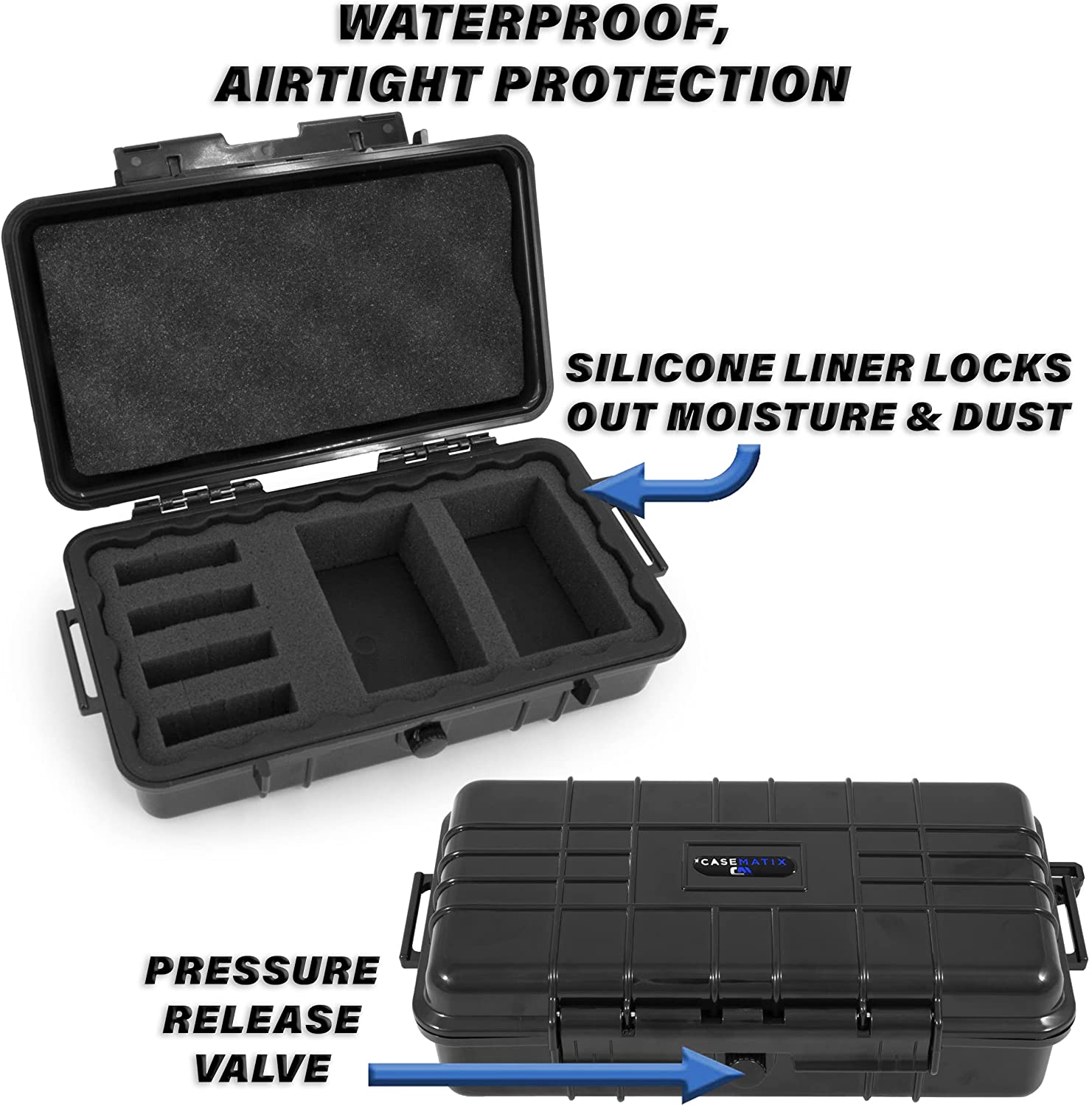 CASEMATIX Coin Holder Case - Fits 30+ Coin Capsules for Silver Dollar, American Silver Eagle & More (Up to 52mm) - Perfect for Coin Collectors & Numismatic Storage