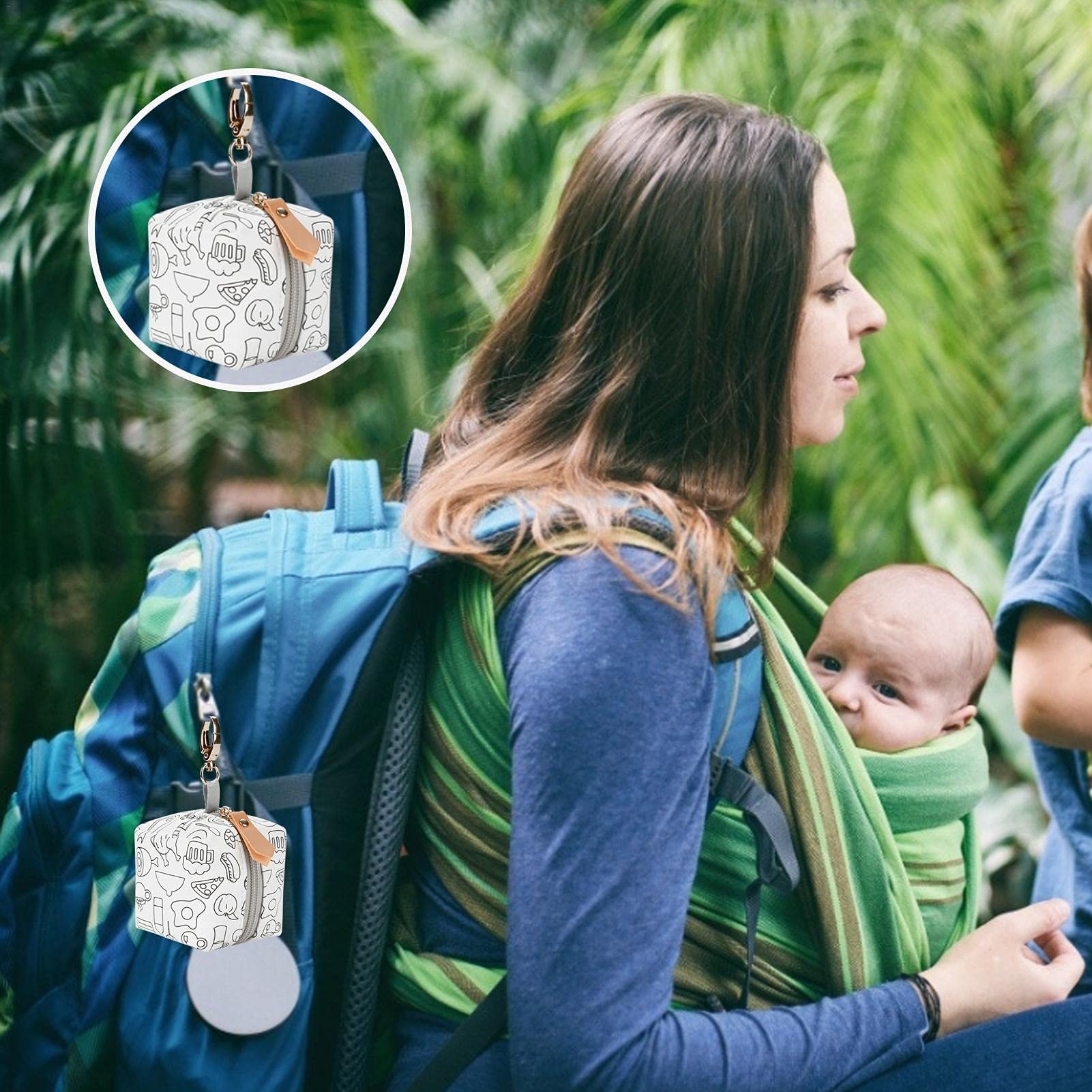 Gusengo Baby Pacifier Case - Portable Pacifier Storage Box for Infants, BPA-Free Silicone Pacifier Holder with Clip for Diaper Bags & Strollers - Perfect for Travel, Daycare & On-the-Go Parents