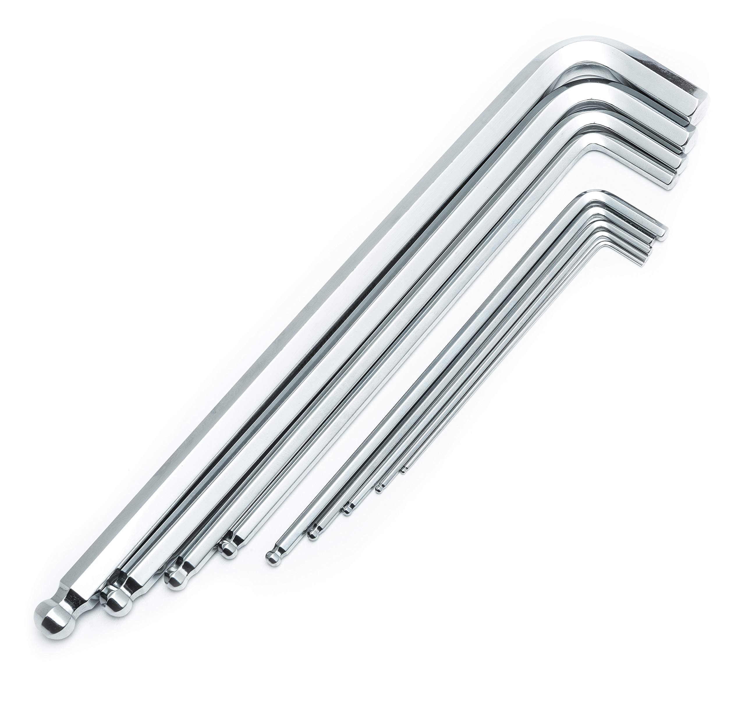 9-Piece Metric Hex Key Set with Extra-Long Ball-End Design | SATA ST09124SJ | Includes Green Storage Caddy & Torque Handle | Perfect for Automotive, Machinery & DIY Home Repairs