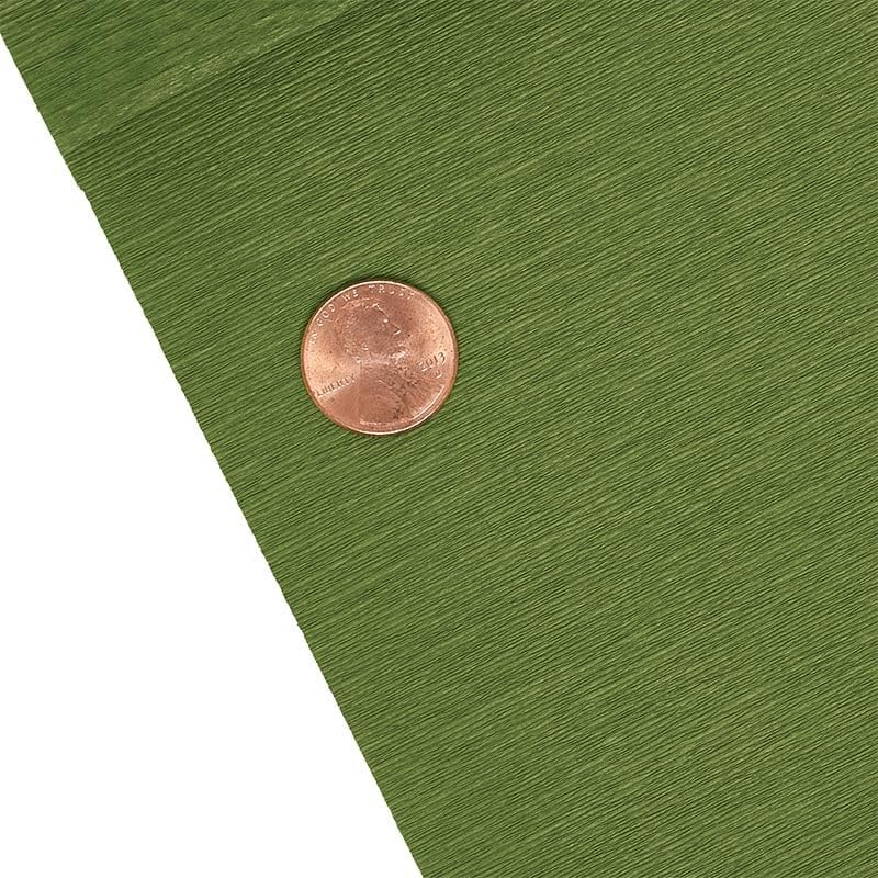 Premium Italian Crepe Paper Roll - 90 GSM, Deep Wood Green for DIY Crafts & Decor