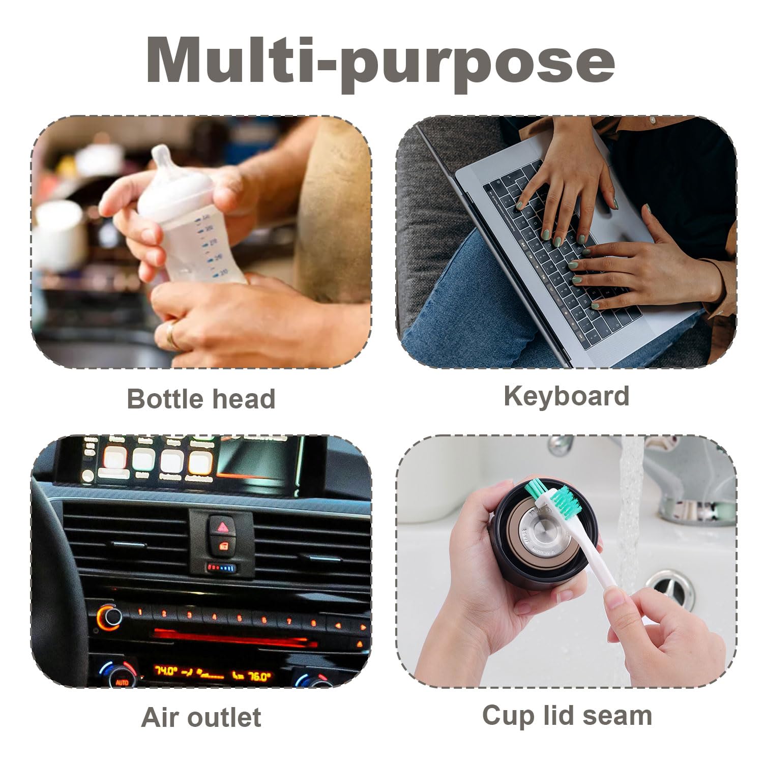 10-Pack Ice Machine Cleaner Brush Set - Multipurpose Cleaning Brushes for Ice Makers, Water Bottles, Straws, Spouts & Coolers | Small Crevice Cleaning Tools Kit for Household & Commercial Use | Perfect for Kitchen, RV, Camping & Bar Maintenance