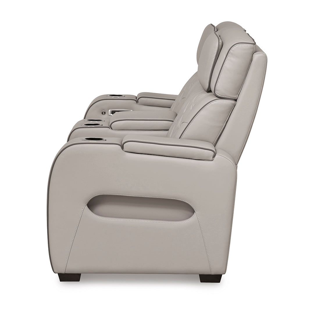 Boyington Power Reclining Loveseat with Console - Modern Electric Recliner Sofa for Living Room | Comfortable Dual Motor Sectional with USB Charging | Perfect for Home Theater & Family Relaxation