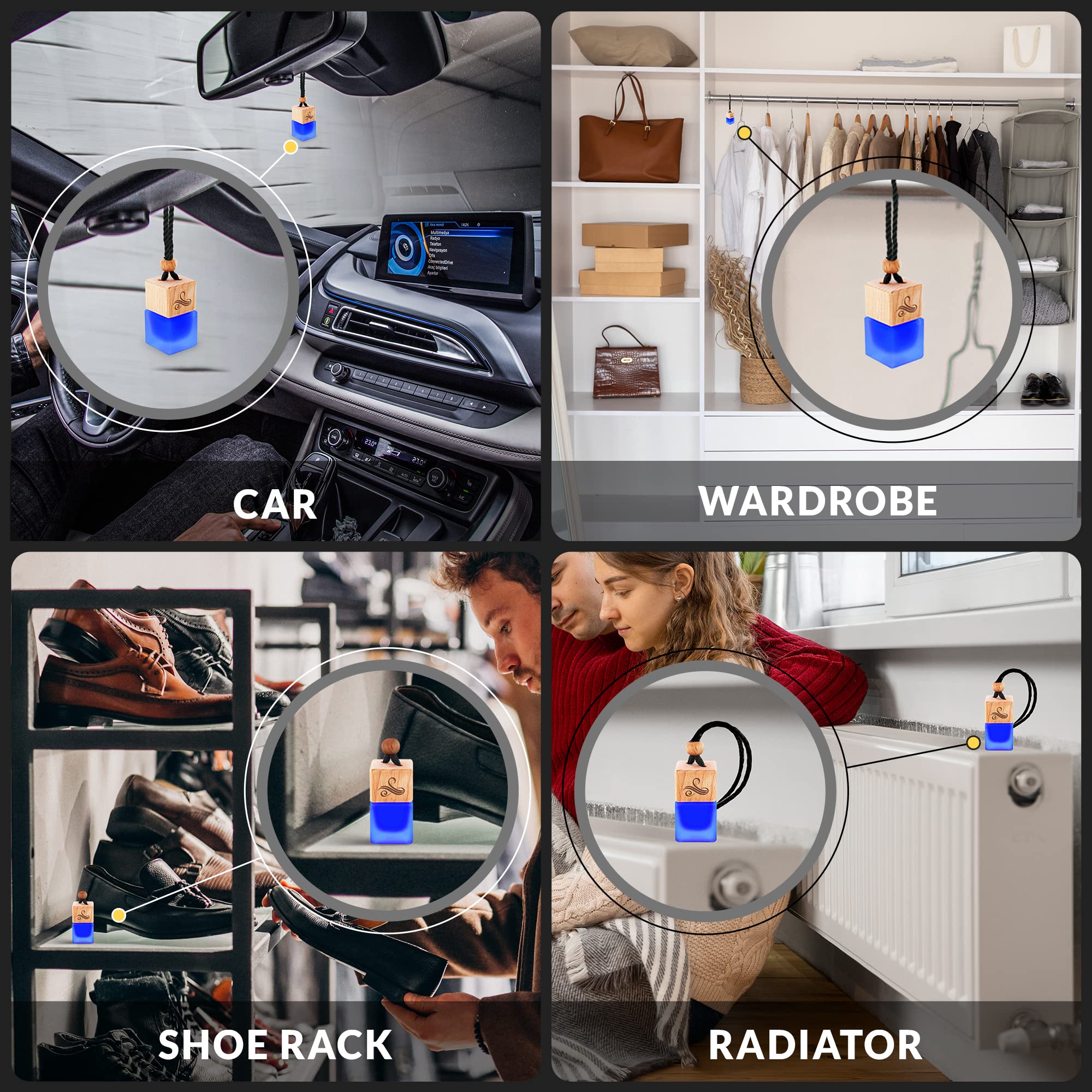 Savage Car Air Freshener for Men - Long Lasting Sauvage Fragrance Car Perfume with Odor Eliminating Technology | Premium Car Scent Diffuser for Sedan, SUV & Truck | Perfect for Daily Commute, Road Trips & Office Parking