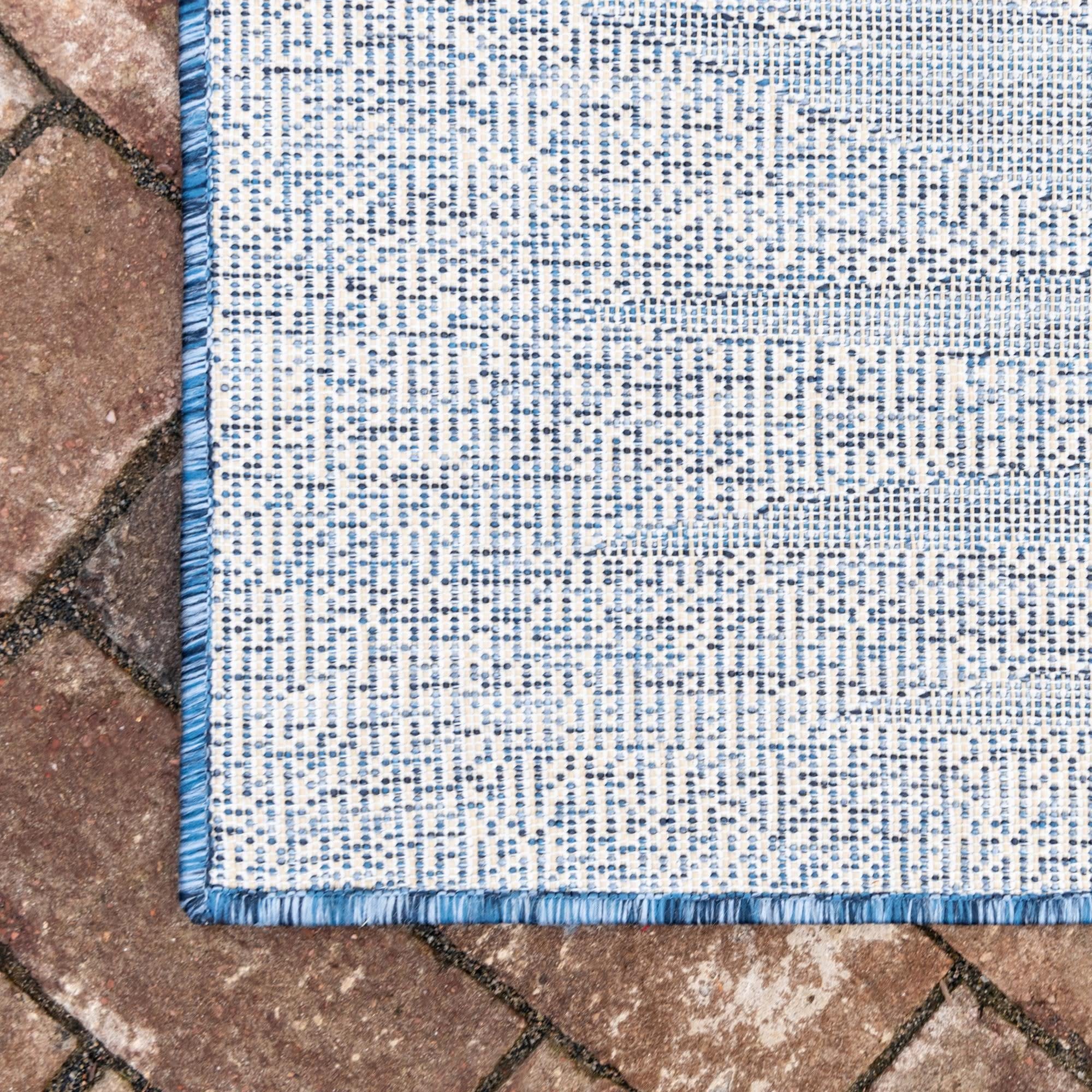 Unique Loom Outdoor Botanical Collection Area Rug - Palm Tree Design 4'1