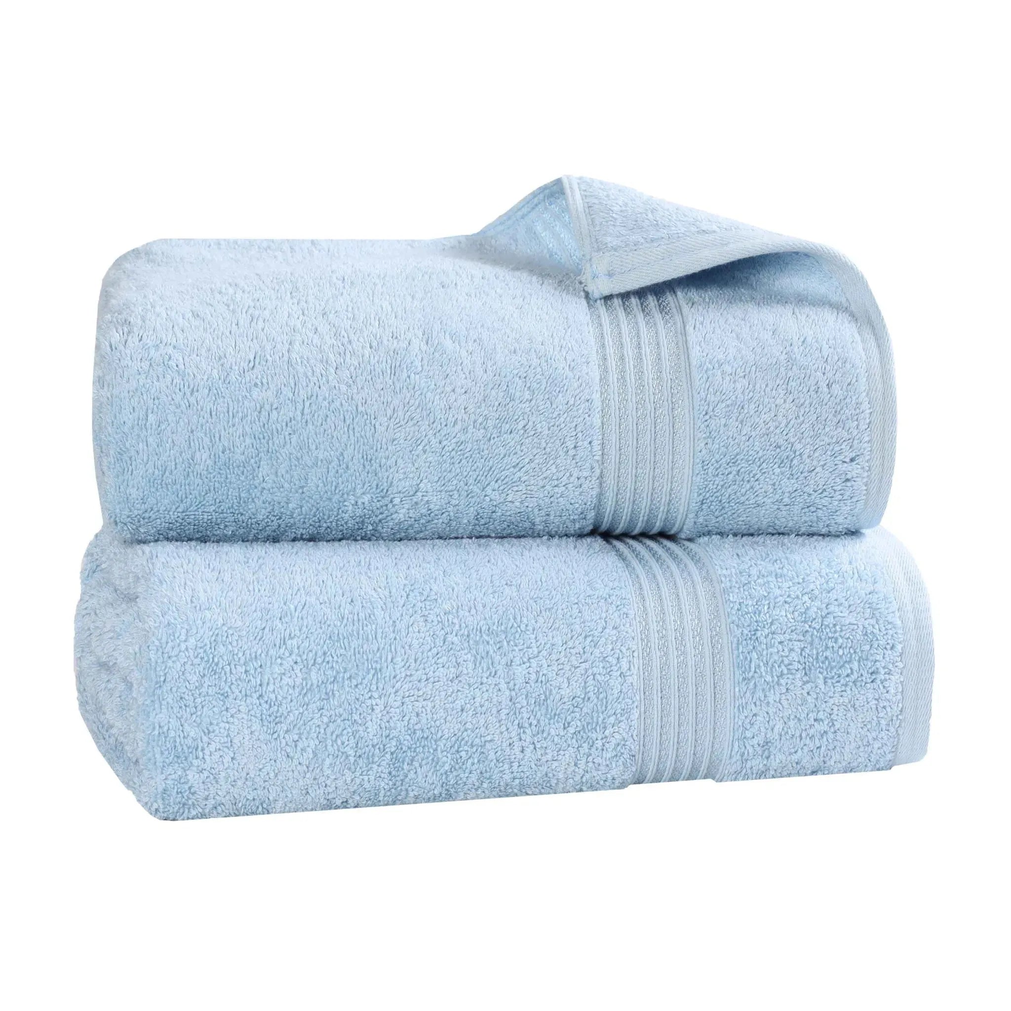 Premium Egyptian Cotton Bath Towel Set of 2 - Ultra Soft & Highly Absorbent Luxury Bath Sheets for Spa, Hotel & Home Use - 100% Heritage Cotton (White)