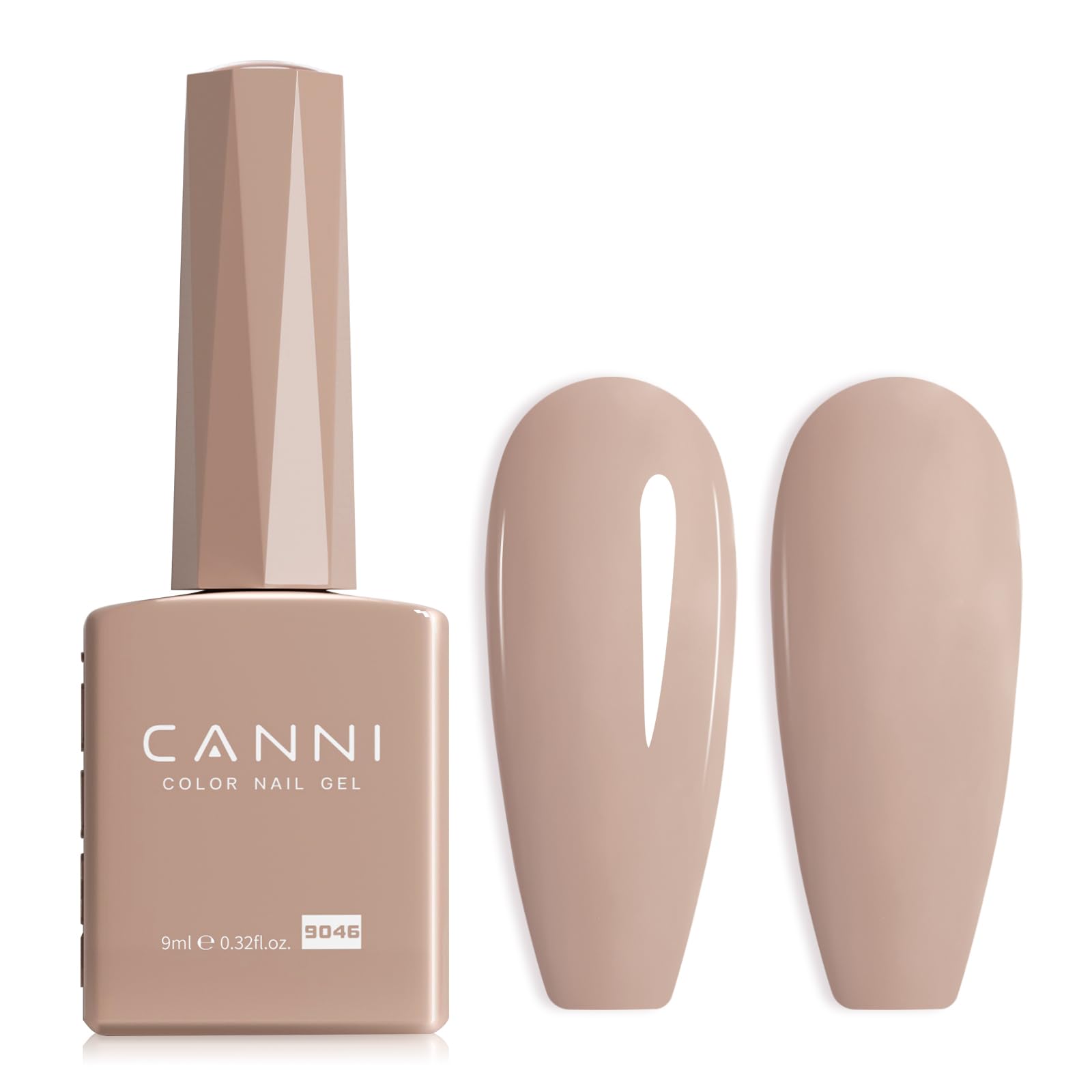 CANNI Nude Gel Nail Polish - 1Pc Soak Off UV/LED Gel Polish in Light Brown Grey, High Gloss Finish for French Manicure, Salon & DIY Nail Art | Perfect for Weddings, Parties & Everyday Wear