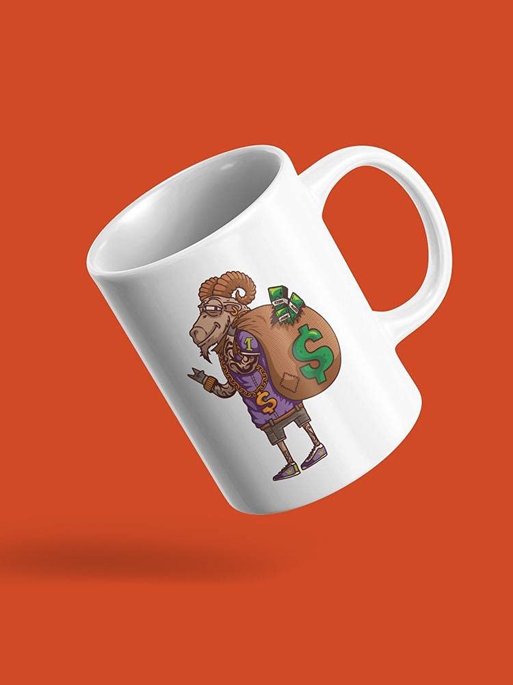 Smartprints Funny Cool Sheep with Money Bag Coffee Mug - Ceramic Unisex Gift for Office, Home & Gifts - Perfect for Coffee, Tea & Hot Drinks