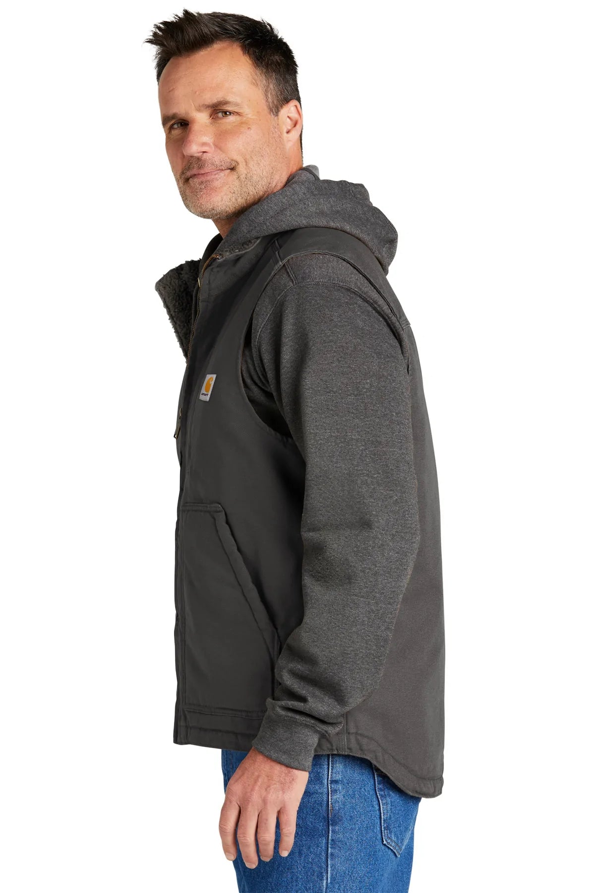 Carhartt Sherpa Lined Customized Vests for Men & Women - Warm Fleece Lined Work Vest for Outdoor Jobs, Hunting & Winter Activities