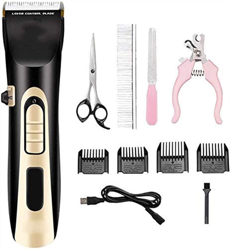 Professional Cordless Dog Grooming Kit - Rechargeable Electric Pet Hair Trimmer & Clippers for Dogs & Cats | Low Noise, Painless Grooming at Home | Perfect for Daily Trimming, Shedding Control & Show Preparation