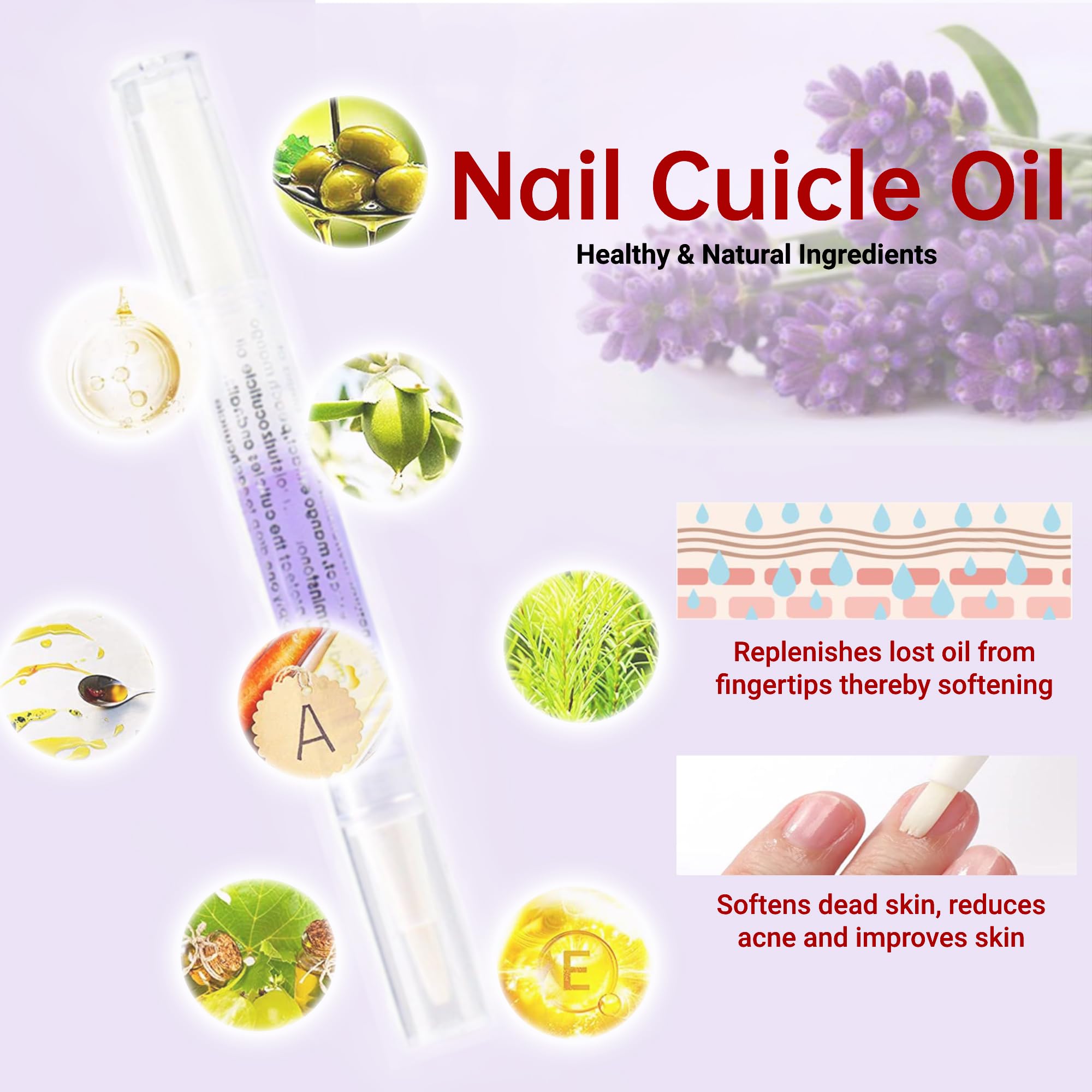 15 PCS Cuticle Oil Pen for Nails - GRUNIL Nail Growth Treatment & Strengthener for Thin Nails - Home Manicure & Pedicure Care Kit - Perfect for Salon, Spa & DIY Nail Care at Home