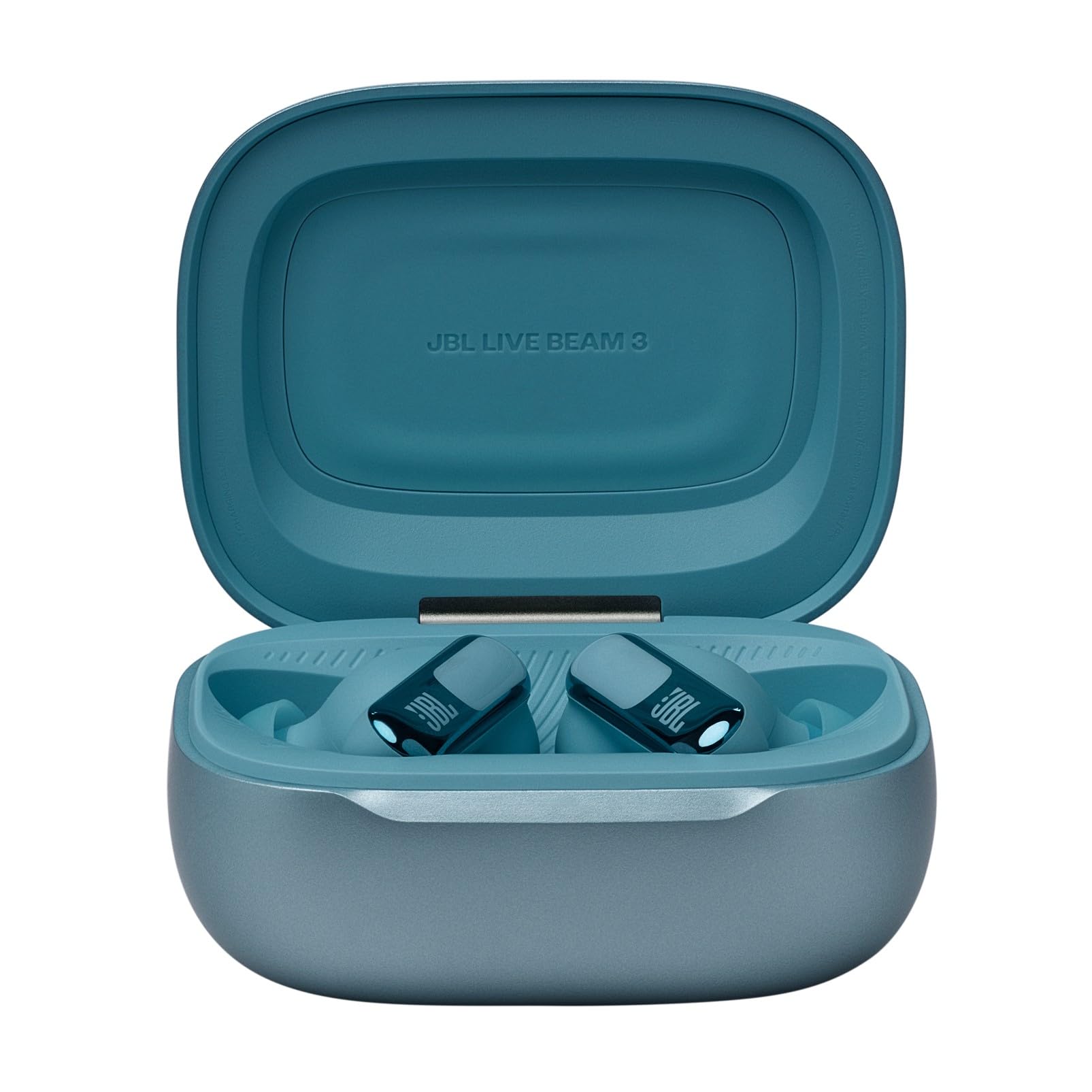 JBL Live Beam 3 True Wireless Bluetooth Earbuds - 48H Battery Life, Adaptive Noise Cancelling, Hi-Res Audio, IP55 Waterproof, Closed-Back Stick Design (Blue) | Perfect for Workouts, Commuting & Travel