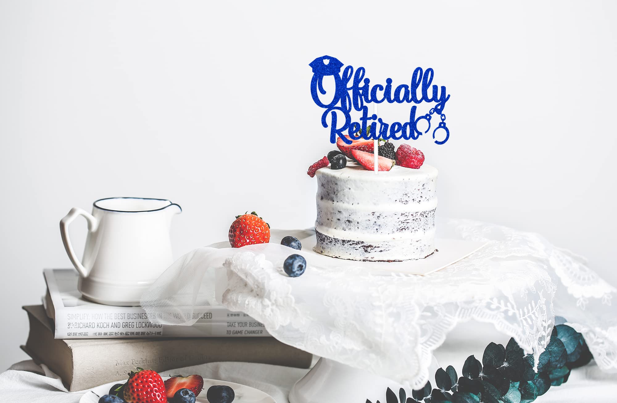 Officially Retired Police Officer Cake Topper - Happy Retirement Cake Decorations - The Legend Has Retired Police Party Supplies - Blue | Perfect for Retirement Cakes, Farewell Parties & Law Enforcement Celebrations