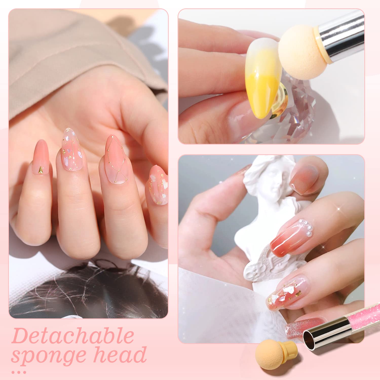 26 Pcs Professional Nail Art Brush Set with Mixing Palette - Double-Ended Dotting Pen & Nail Tech Tools for Salon & DIY Manicure - Perfect for Acrylic, Gel Polish & Nail Design (3.5 inch Palette)