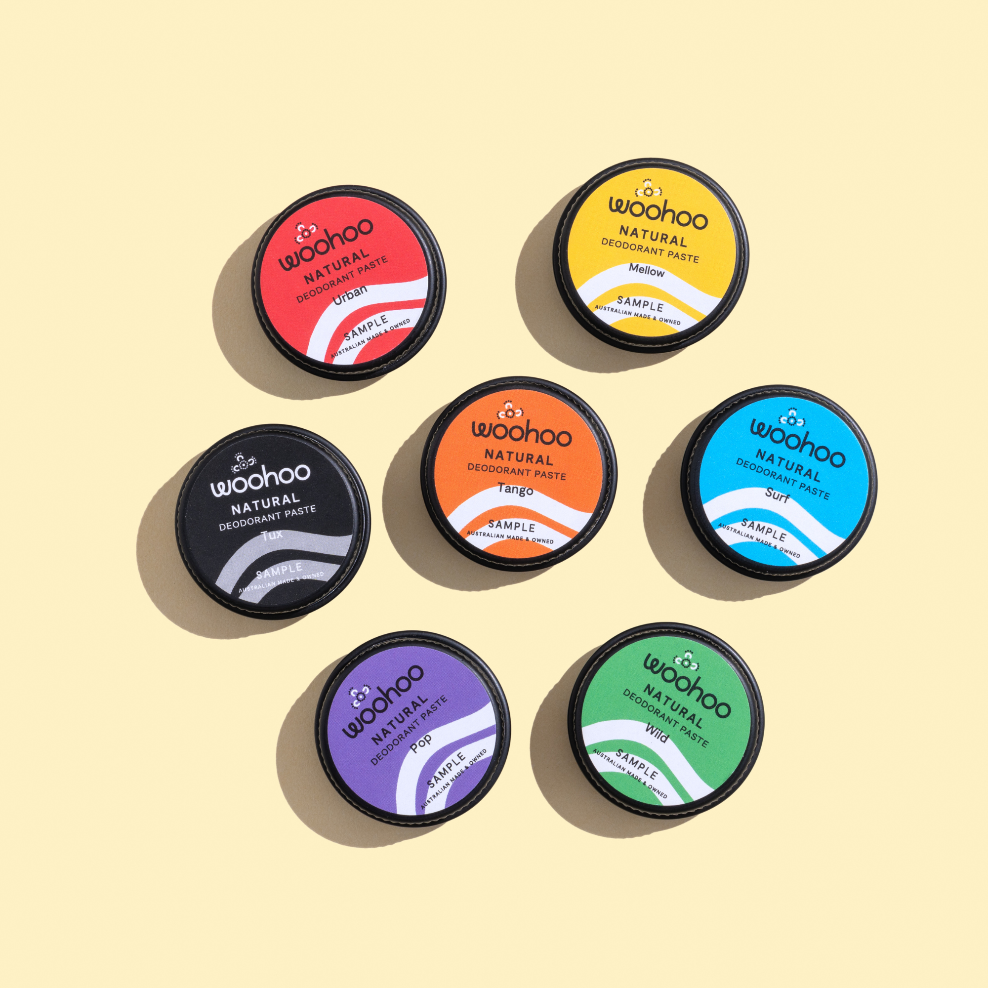 Woohoo Natural Deodorant Paste Sample Pack - Organic, Aluminum-Free & Vegan Deodorant for Men & Women - Perfect for Travel, Gym & Everyday Use