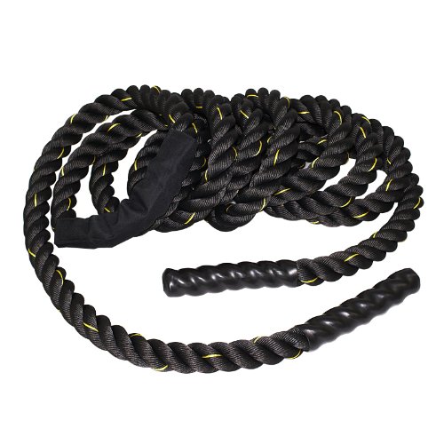 ZENY Battle Rope 1.5/2 Inch Diameter 30ft/40ft/50ft - Poly Dacron Workout Rope for Strength Training & Muscle Building - Home Gym Equipment for Cardio, CrossFit & Full Body Conditioning