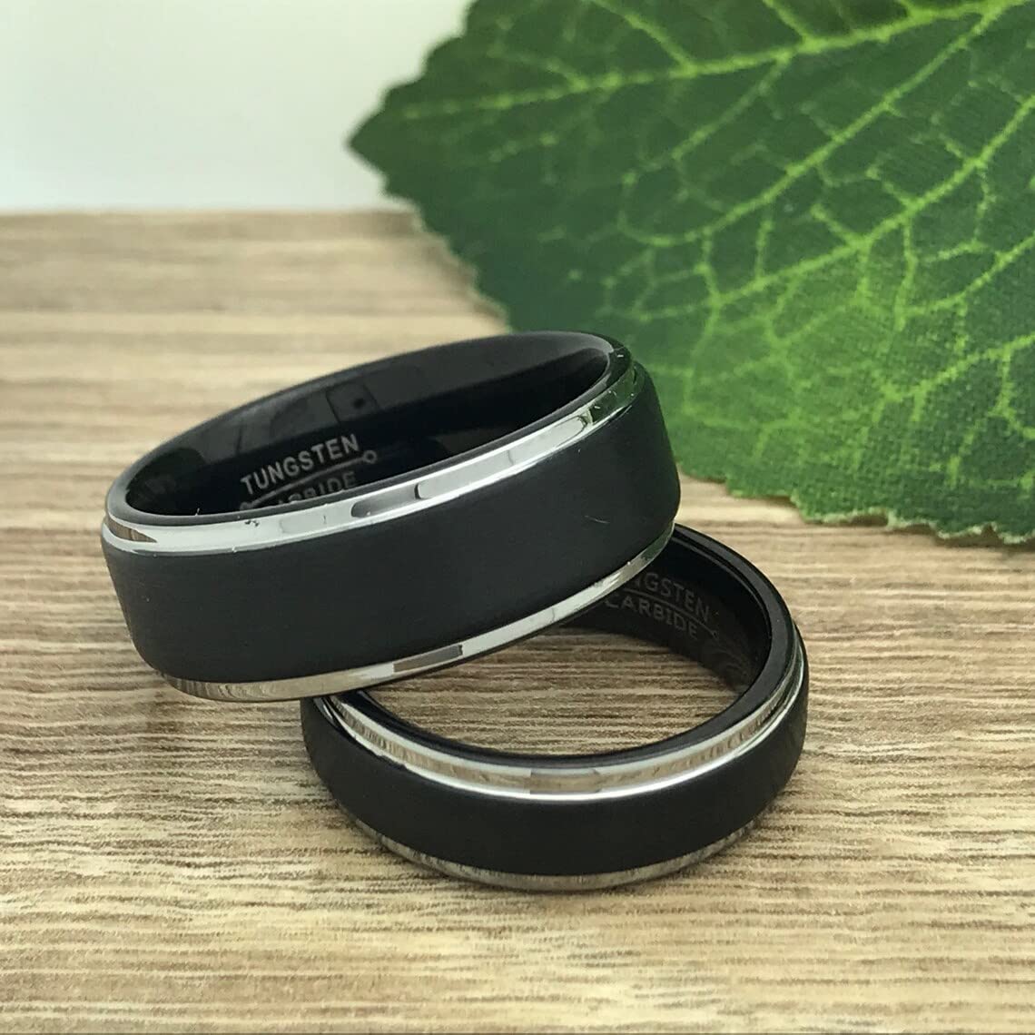 K & Co. 8mm/6mm Tungsten Wedding Bands for Couples - His & Hers Matching Rings Set, Personalized Engraved Anniversary Rings TCR516 - Perfect for Weddings, Engagements & Romantic Gifts