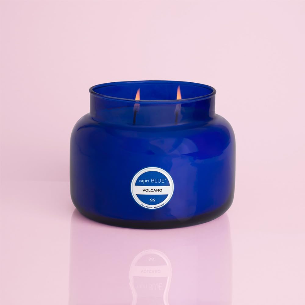Capri Blue Volcano Scented Candles - Premium 3-Wick Soy Wax Blend with Tropical Fruit & Citrus Fragrance - Large 48oz Home Decor Candle for Living Room, Bedroom & Bathroom Aromatherapy