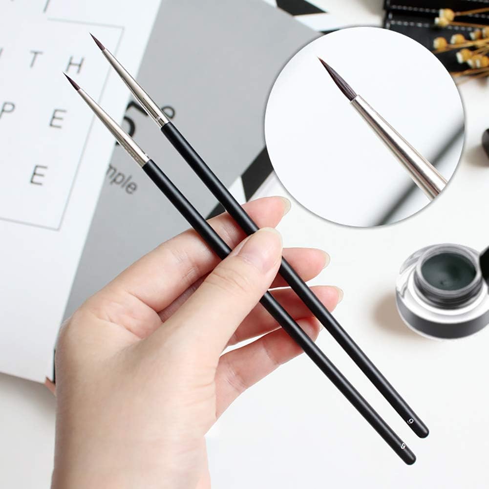 3 Pcs Professional Eyeliner Brush Set - Ultra Fine Tip Eye Makeup Applicator for Liquid & Gel Liners - Perfect for Winged Eyeliner, Smokey Eyes & Precise Makeup Application (Makeup Brushes & Tools)