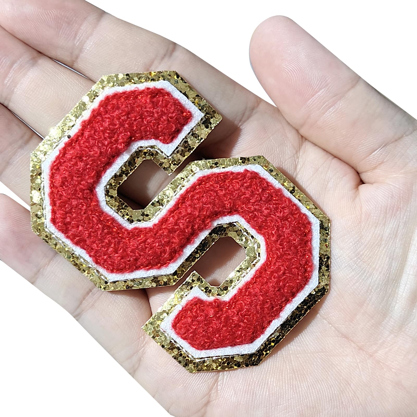 4Pcs Chenille Letter Patches Iron-On H Alphabet Embroidered Patches for Clothing, Shoes, Hats & Backpacks - Orange Decorative Repair Patches - Perfect for DIY Crafts, Customizing Jackets & Personalizing Gifts