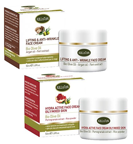 Hydra Active Face Cream & Anti-Wrinkle Cream for Oily Skin - Bio Active Olive Oil Formula - Made in Ancient Crete, Greece - 1.69 oz (Pack of 2) - Perfect for Daily Skincare Routine & Anti-Aging Treatment