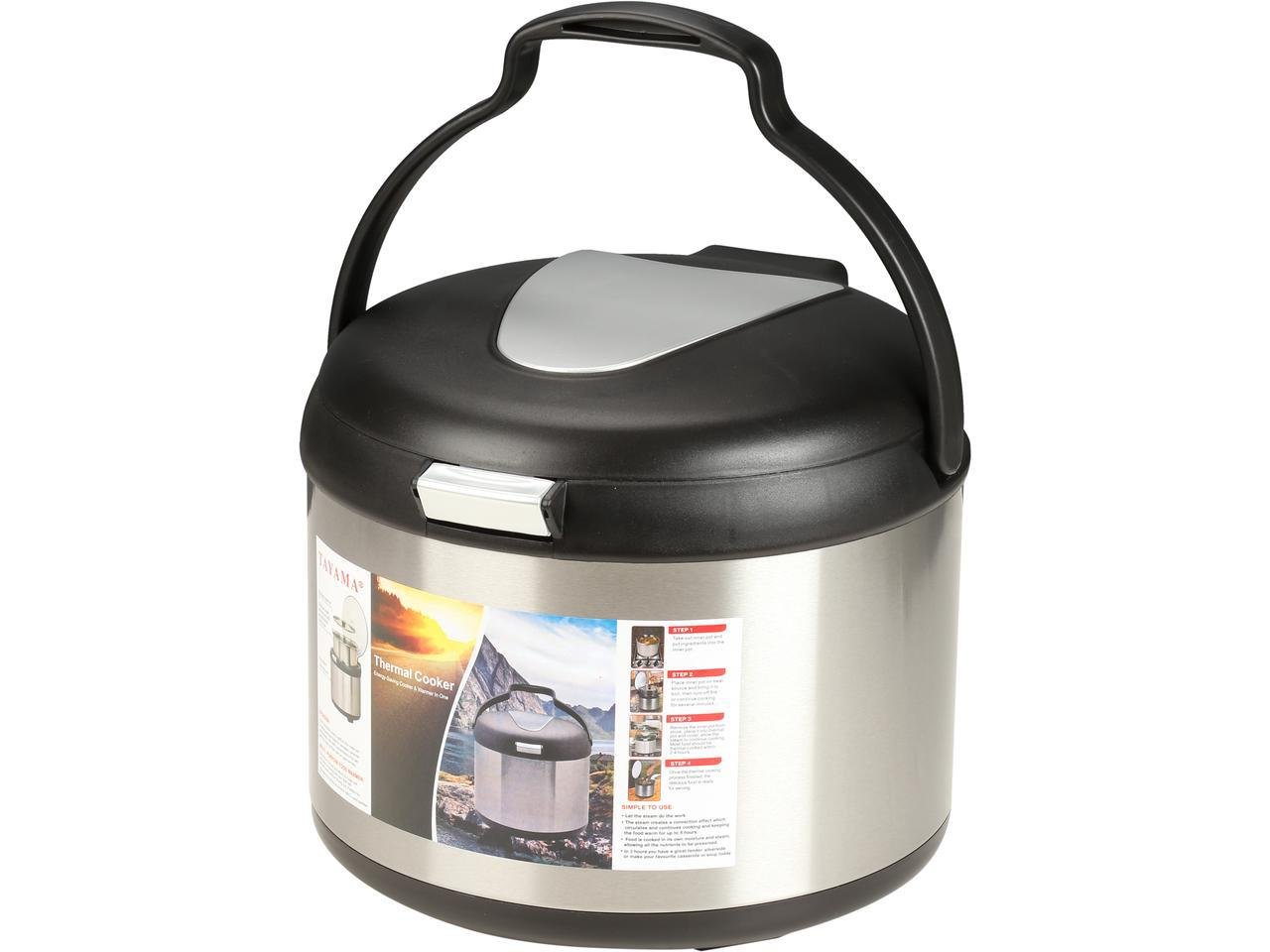 Tayama TXM-50CF 5L Energy Efficient Thermal Cooker Pot - Black Insulated Slow Cooker for Soups, Stews & Meal Prep | Perfect for Camping, Office Lunches & Family Dinners