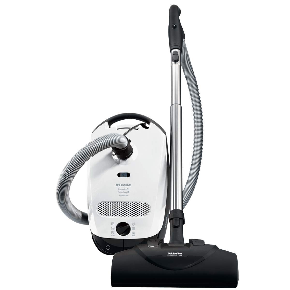 Miele C1 Classic Cat & Dog Powerline Canister Vacuum Cleaner - Lotus White | Powerful Pet Hair Removal for Carpets & Hard Floors | Perfect for Homes with Pets & Allergies