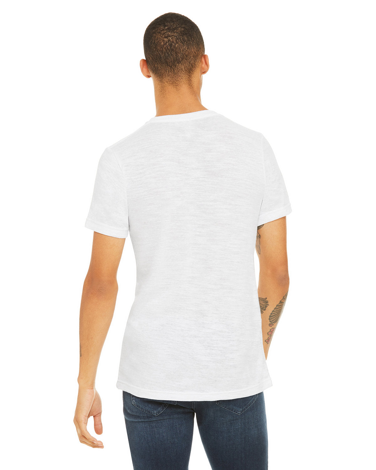 Bella + Canvas 3655C Unisex Textured Jersey V-Neck T-Shirt - Soft Comfort Fit for Men & Women - Perfect for Casual Wear, Workouts, and Everyday Outfits