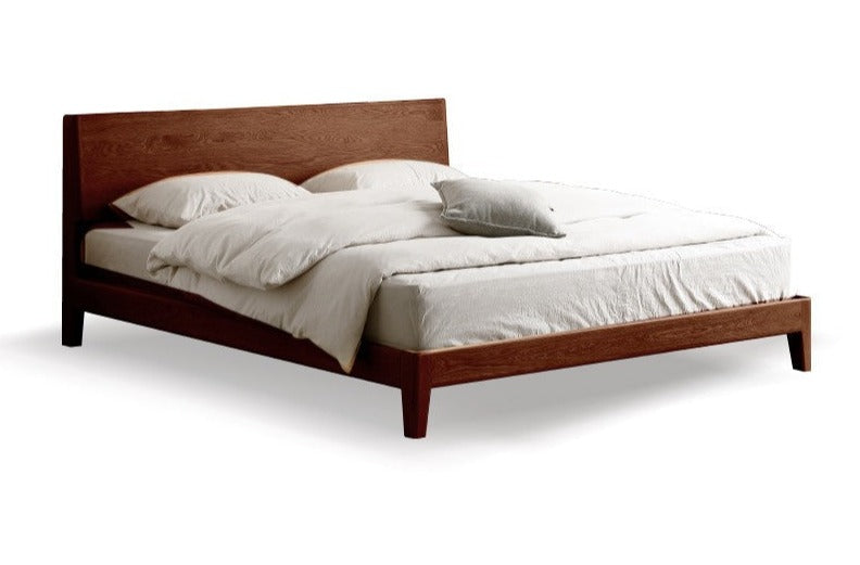 Solid Oak Wood LED Bed Frame with Built-in Lighting - Perfect for Modern Bedrooms, Guest Rooms, and Cozy Home Decor