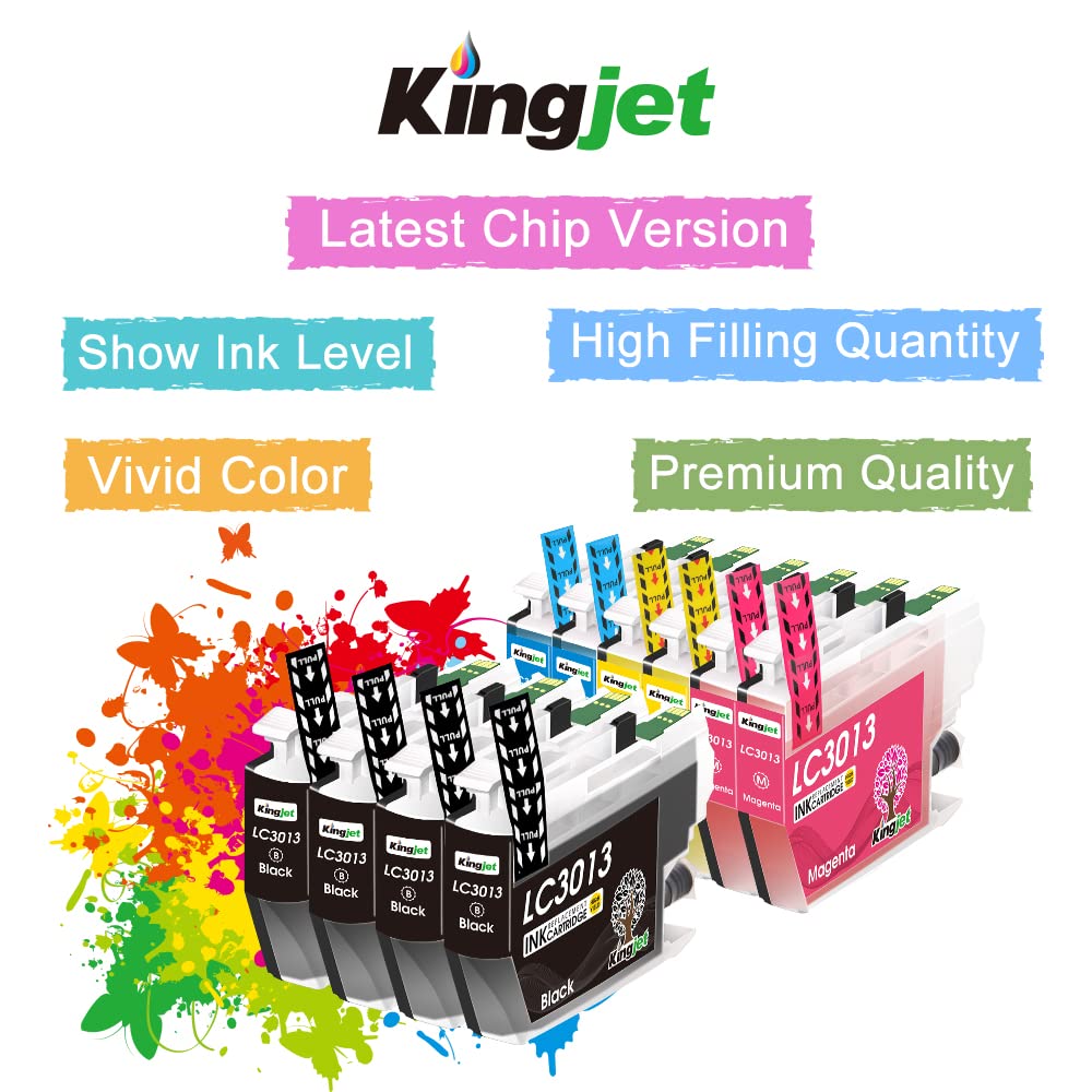 Brother LC3013 Ink Cartridge 10-Pack - Compatible with MFC-J487DW/J491DW/J497DW/J690DW/J895DW - For Home & Office Printing