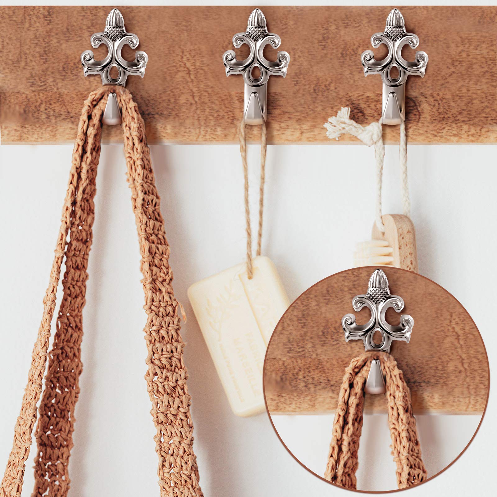 20 Pack Silver Push Pin Hangers - Heavy Duty Picture Hanging Hooks for Walls (20 LB Capacity) - Perfect for Home, Office, Fabric & Wooden Walls - Ideal for Hanging Photos, Artwork, Posters & Light Decor