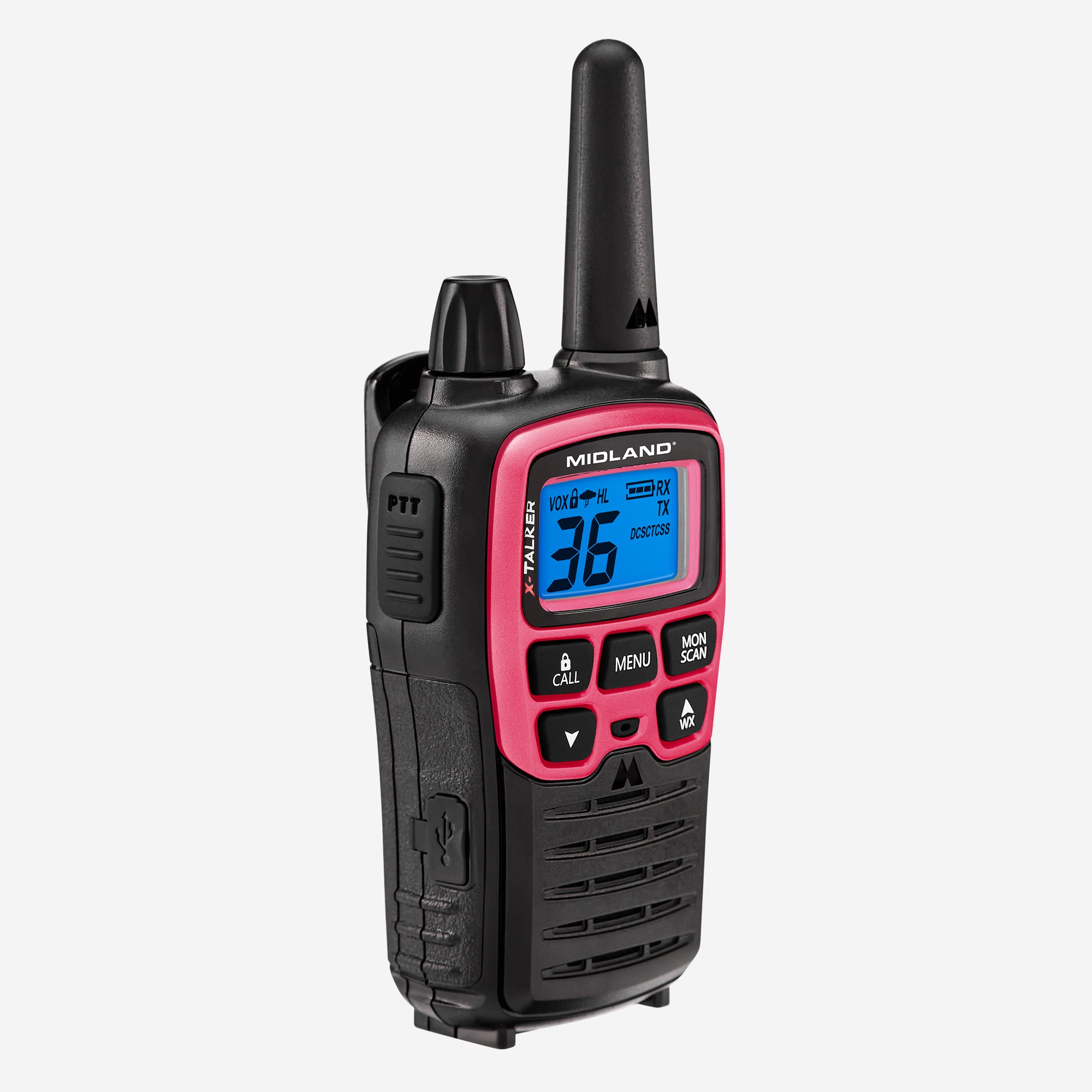 T71 X TALKER® FRS Walkie Talkie 2 Pack - Long Range Two Way Radios for Adults & Kids (Pink) - Perfect for Camping, Hiking, Outdoor Adventures & Family Activities
