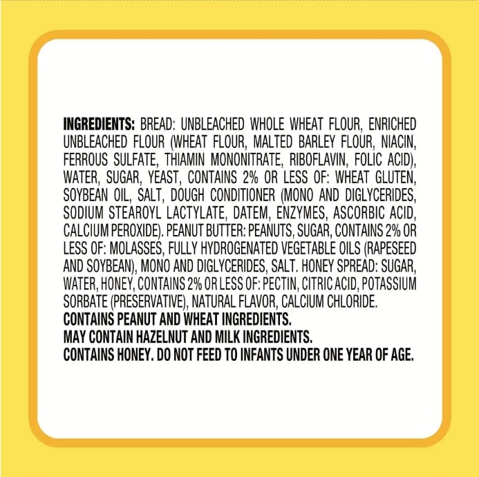 Uncrustables Peanut Butter & Honey Sandwich Bites - 10 Count (Pack of 3, 30 Total) | No Crust Kids Snacks for School Lunches, Picnics & On-the-Go Breakfast