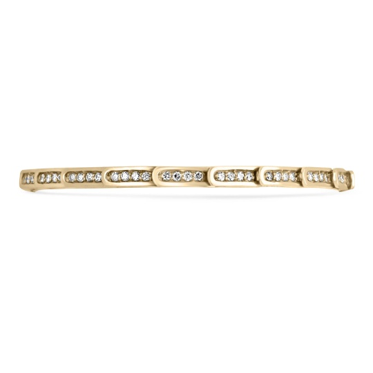1.10tcw Fancy Link Diamond Tennis Bracelet in 14K Gold - Elegant Jewelry for Women, Perfect for Weddings, Parties & Special Occasions