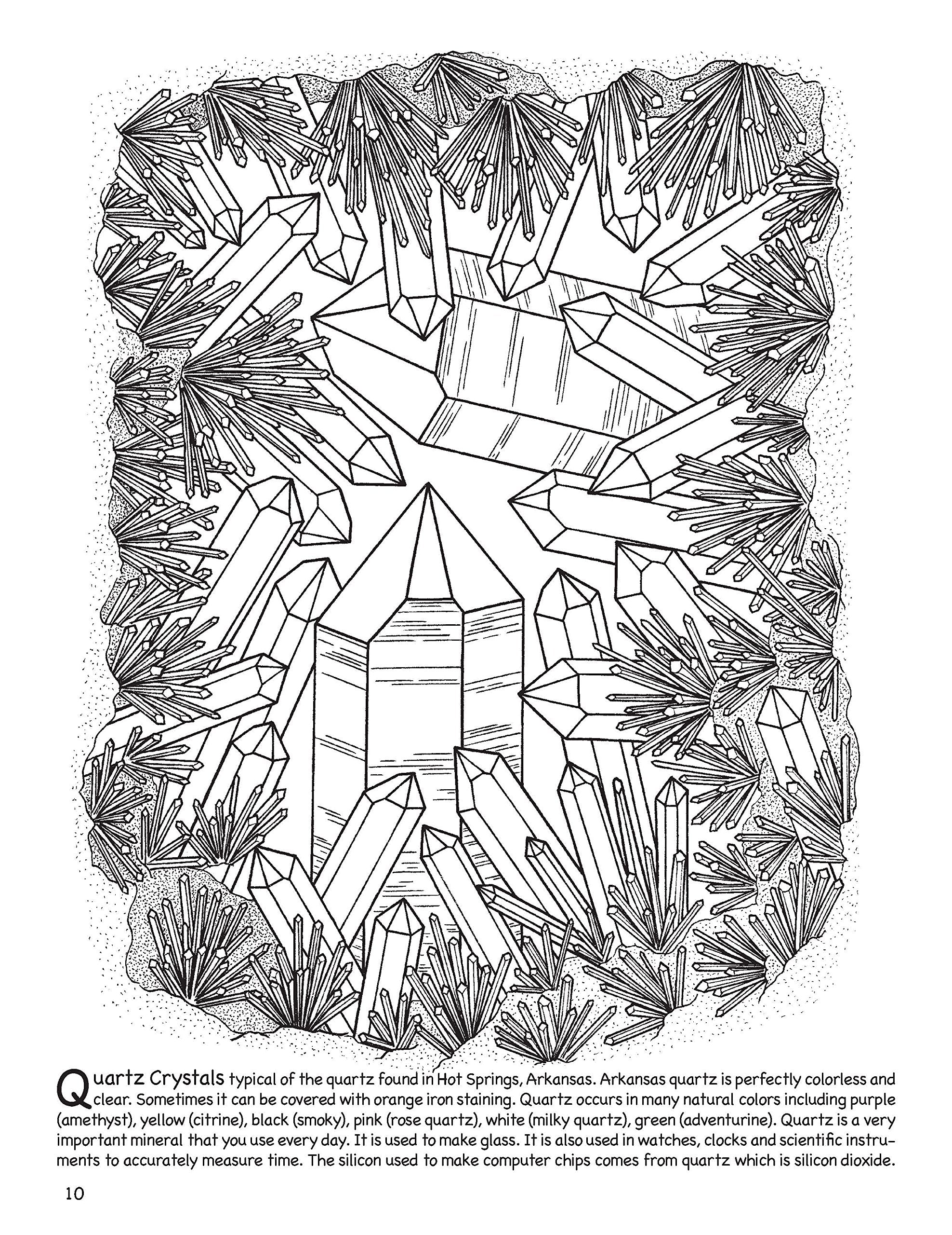 Rocks, Minerals & Crystals Coloring Book - Educational Geology Activity for Kids & Adults | Collect, Learn & Color Natural Specimens | Perfect for Homeschooling, Classroom & Relaxation