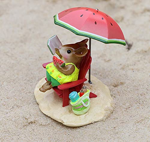 Wee Forest Folk M-708 Perfect Beach Day! Miniature Collectible Figurine (New 2021) - Beach Themed Home Decor & Gift for Collectors