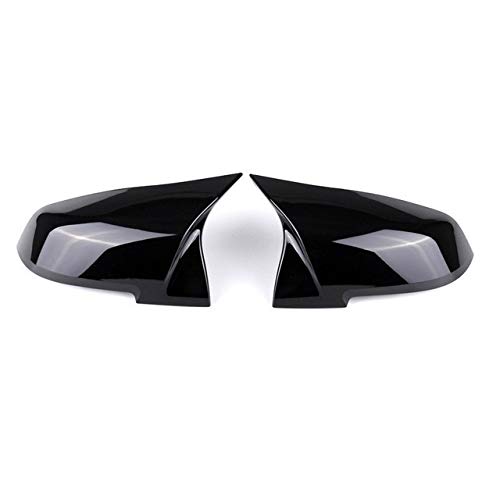 2 Pcs Glossy Black Mirror Cover Caps for BMW Left & Right Side Rearview Mirrors - Durable Car Side Wing Mirror Protectors for Enhanced Style & Protection (Perfect for Parking & Daily Driving)